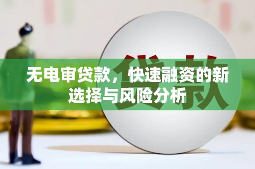 草屯无电审贷款，快速融资的新选择与风险分析