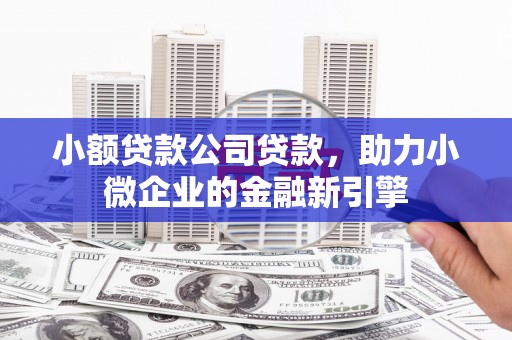 草屯小额贷款公司贷款，助力小微企业的金融新引擎